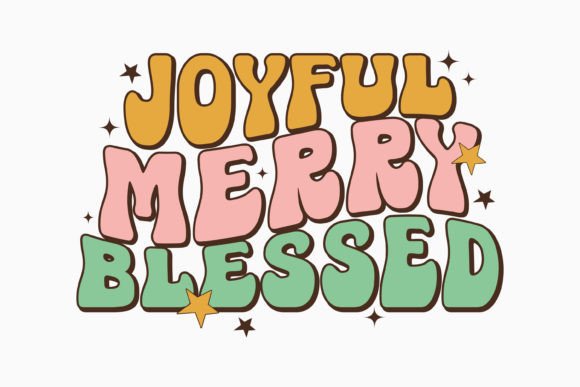Christmas Joyful Merry Blessed Retro Svg Review