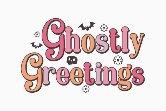Halloween Ghostly Greetings Retro Svg Review