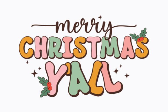 Merry Christmas Y all Christmas Retro Embroidery Design Review