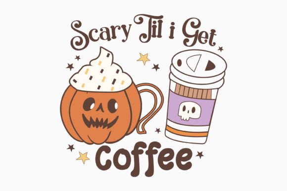 Scary Til I Get Coffee Halloween Retro Review